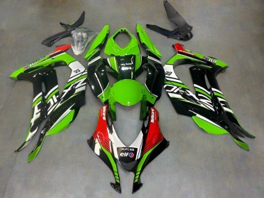 Online 2016-2020 Kawasaki ZX10R Motorcycle Fairings - Green Black Red White Elf Canada