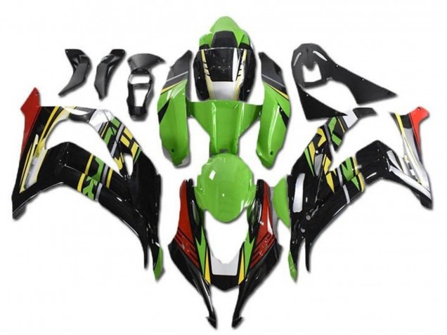 2016-2020 Kawasaki ZX10R Motorcycle Fairings - Green Red Yellow Black Canada
