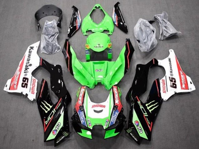 2021-2025 Kawasaki ZX10R Motorcycle Fairings - Green Black Red White Blue Showr Elf Monster 65 Canada