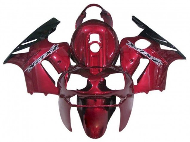 2000-2001 Kawasaki ZX12R Motorcycle Fairings - Candy Red Black White Canada