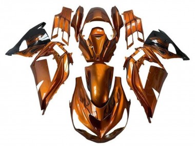 Online 2012-2024 Kawasaki ZX14R ZZR1400 Motorcycle Fairings - Rust Orange Flame Canada