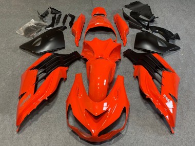 Online 2012-2024 Kawasaki ZX14R ZZR1400 Motorcycle Fairings - Red Matte Black Canada