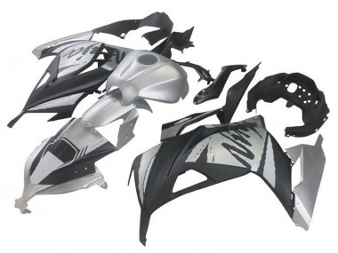 Online 2013-2024 Kawasaki EX300 Motorcycle Fairings - Silver Black Canada