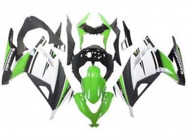 Online 2013-2024 Kawasaki EX300 Motorcycle Fairings - Green White Black Matte Black Canada