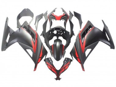 Online 2013-2024 Kawasaki EX300 Motorcycle Fairing - Matte Black Red Canada