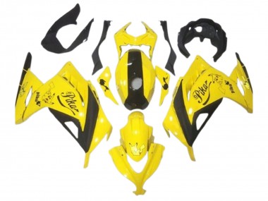 Online 2013-2024 Kawasaki EX300 Motorcycle Fairings - Yellow Black Pikachu Canada