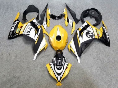 Online 2013-2024 Kawasaki EX300 Motorcycle Fairings - Yellow White Black Canada
