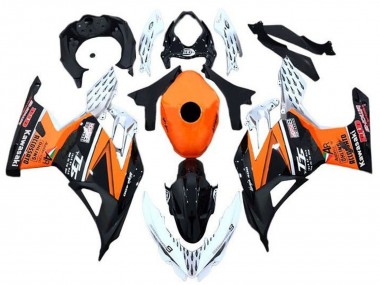 Online 2018-2024 Kawasaki Ninja 400 Motorcycle Fairings - Orange White Black Canada