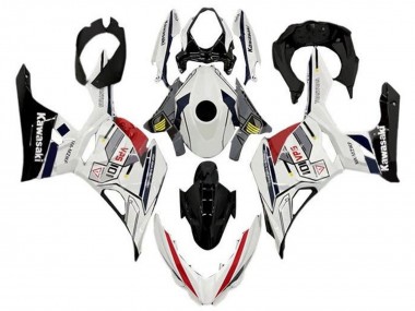 Online 2018-2024 Kawasaki Ninja 400 Motorcycle Fairings - White Grey Yellow Red Black Stripe Canada