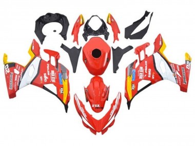 Online 2018-2024 Kawasaki Ninja 400 Motorcycle Fairings - Red White Yellow Black Trick Star Bridgestone Canada