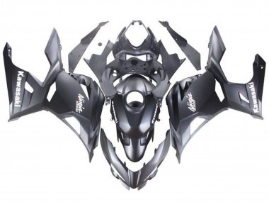 Online 2018-2024 Kawasaki Ninja 400 Motorcycle Fairings - Matte Black White Decals Canada