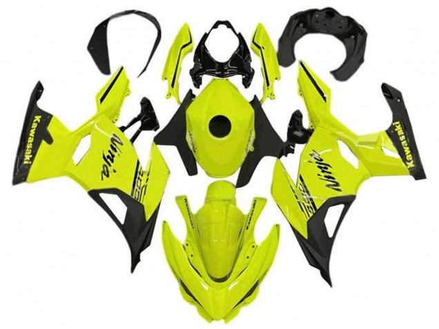 2018-2024 Kawasaki Ninja 400 Motorcycle Fairings - Neon Yellow Black Canada