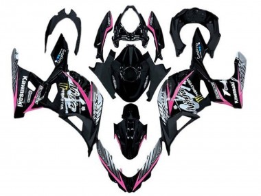 Online 2018-2024 Kawasaki Ninja 400 Motorcycle Fairings - Glossy Black Pink White Canada