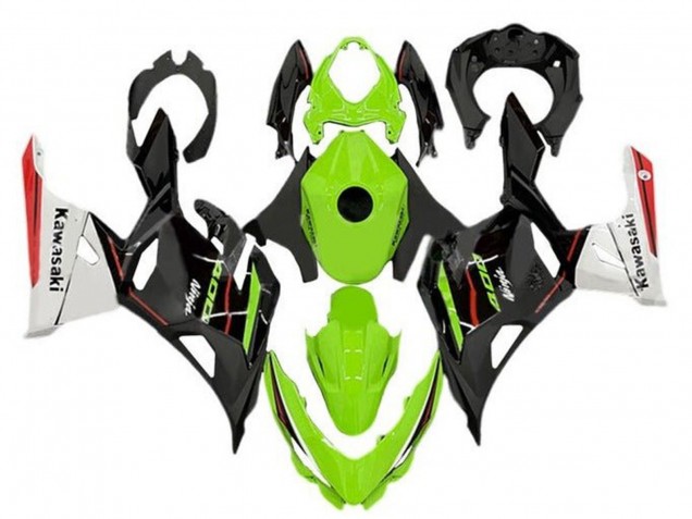 2018-2024 Kawasaki Ninja 400 Motorcycle Fairings - Green Black White Red Canada