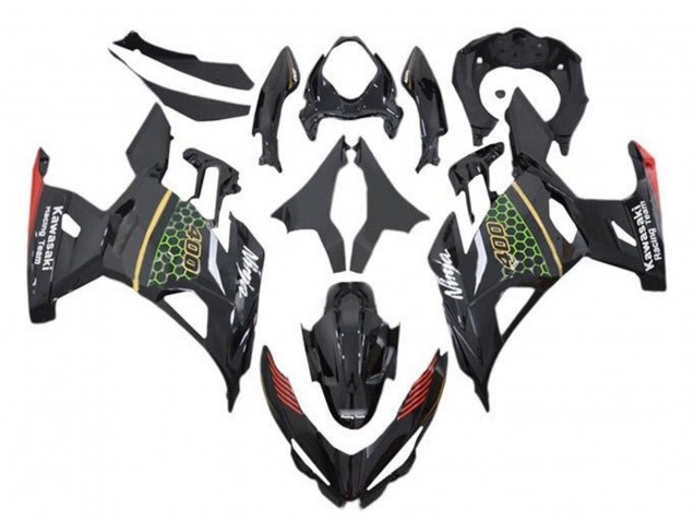 2018-2024 Kawasaki Ninja 400 Motorcycle Fairings - Black Green Red Yellow Honeycomb Canada