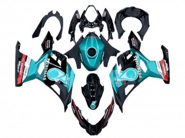 Online 2018-2024 Kawasaki Ninja 400 Motorcycle Fairings - Light Blue Red Black Petronas Canada