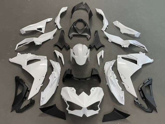 2024-2025 Kawasaki Ninja 500 EX500R Motorcycle Fairings - White Black Canada