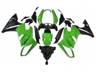 Online 2009-2011 Kawasaki Ninja 650 EX650 Motorcycle Fairings - Green Matte Black Canada