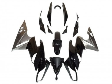Online 2009-2011 Kawasaki Ninja 650 EX650 Motorcycle Fairings - Glossy Black Silver Canada