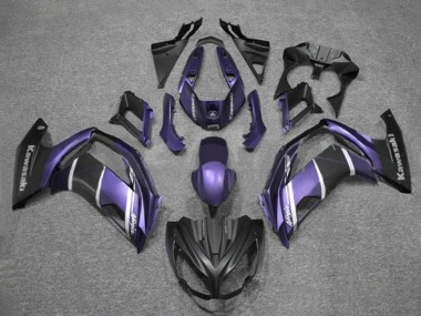 Online 2012-2016 Kawasaki Ninja 650 EX650 Motorcycle Fairings - Purple Silver Matte Black Canada