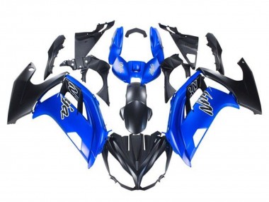 Online 2012-2016 Kawasaki Ninja 650 EX650 Motorcycle Fairings - Blue Matte Black Canada
