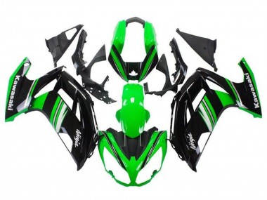 Online 2012-2016 Kawasaki Ninja 650 EX650 Motorcycle Fairings - Green Black White Grey Stripe Canada