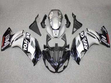 Online 2012-2016 Kawasaki Ninja 650 EX650 Motorcycle Fairings - Silver Black Repsol Canada