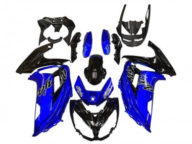 Online 2012-2016 Kawasaki Ninja 650 EX650 Motorcycle Fairings - Blue Glossy Black Canada