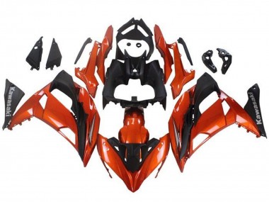 Online 2017-2019 Kawasaki Ninja 650 EX650 Motorcycle Fairings - Orange Matte Black Canada