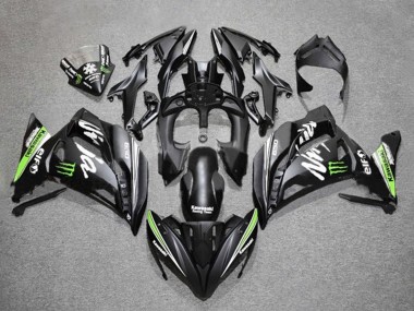 Online 2017-2019 Kawasaki Ninja 650 EX650 Motorcycle Fairings - Matte Black Green White Monster Canada