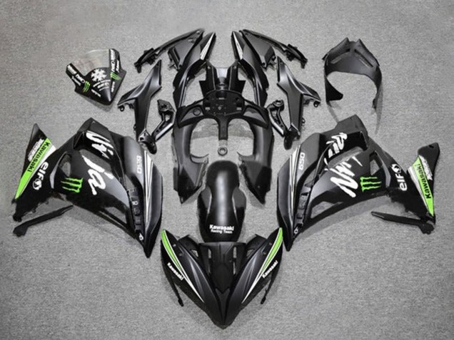 2017-2019 Kawasaki Ninja 650 EX650 Motorcycle Fairings - Matte Black Green White Monster Canada
