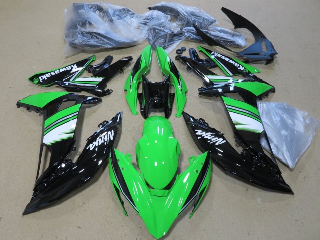 2017-2019 Kawasaki Ninja 650 EX650 Motorcycle Fairings - Green White Glossy Black Canada