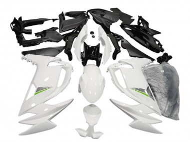 Online 2020-2024 Kawasaki Ninja 650 EX650 Motorcycle Fairings - Glossy White Green Canada