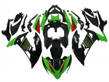Online 2020-2024 Kawasaki Ninja 650 EX650 Motorcycle Fairing - Green Black Red Honeycomb Canada