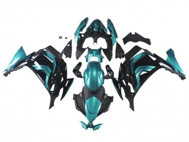 Online 2020-2024 Kawasaki Ninja 650 EX650 Motorcycle Fairings - Teal Blue Black Canada