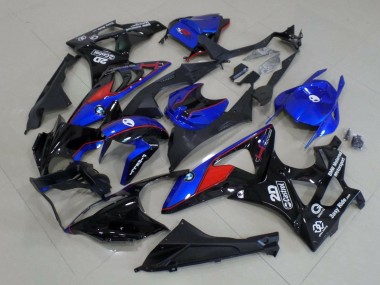 Online 2015-2016 BMW S1000RR Motorcycle Fairings - Blue Red Glossy Black Castrol Canada