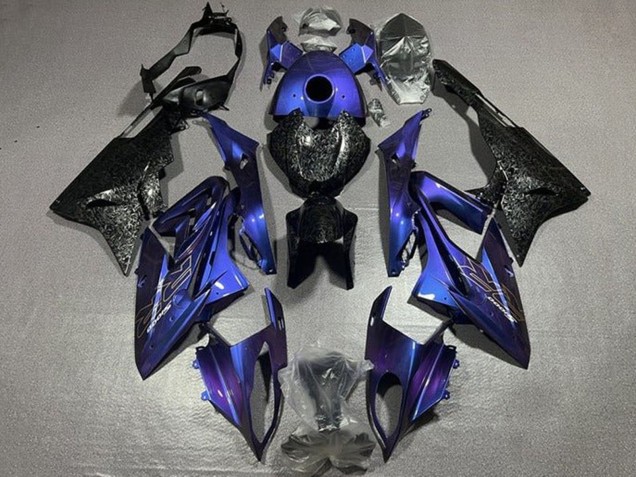 2015-2016 BMW S1000RR Motorcycle Fairings - Purple Faux Forged Carbon Fiber Canada