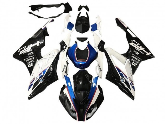 2015-2016 BMW S1000RR Motorcycle Fairings - White Blue Glossy Black HP Canada
