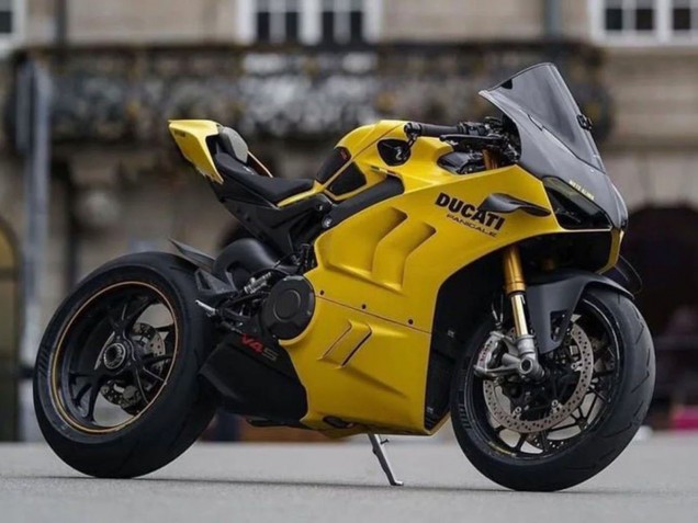 2022-2024 Ducati Panigale V4 V4S Motorcycle Fairings - Yellow Black Canada