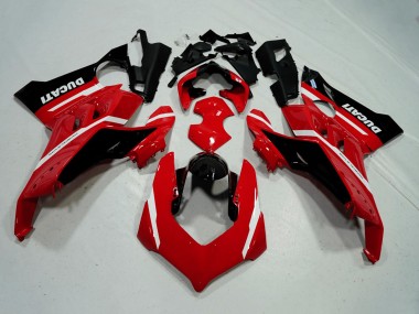 Online 2020-2021 Ducati Panigale V4 V4S Motorcycle Fairings - Red White Glossy Black Stripe Canada