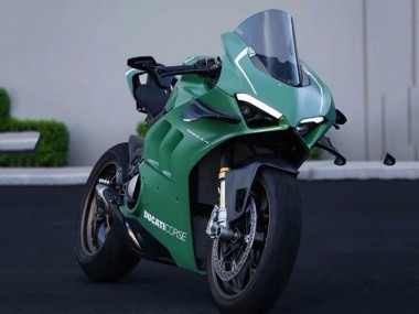 Online 2020-2021 Ducati Panigale V4 V4S Motorcycle Fairings - Matte Green White Canada