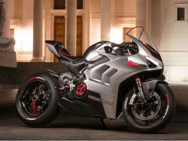 2020-2021 Ducati Panigale V4 V4S Motorcycle Fairings - Silver Red Black Canada