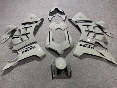 Online 2020-2021 Ducati Panigale V4 V4S Motorcycle Fairings - Grey Glossy Black Canada