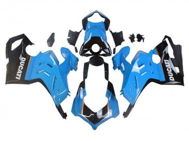 Online 2020-2021 Ducati Panigale V4 V4S Motorcycle Fairings - Light Blue Orange Glossy Black Canada