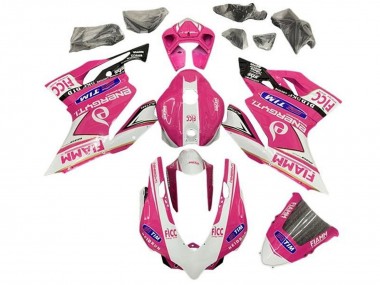 Online 2011-2014 Ducati Panigale 899/1199 Motorcycle Fairings - Pink White Glossy Black Fiamm Canada