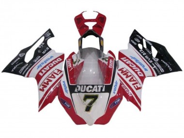 Online 2011-2014 Ducati Panigale 1199 Motorcycle Fairings - White Red Glossy Black Fiamm Tim 7 Canada