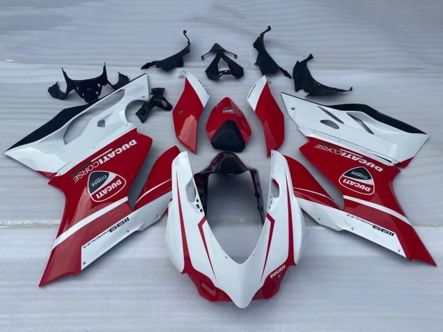 2011-2014 Ducati Panigale 1199 Motorcycle Fairings - White Red Glossy Black Canada