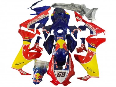 Online 2017-2023 Honda CBR1000RR Motorcycle Fairings - Blue Yellow Red Bull Hayden Canada