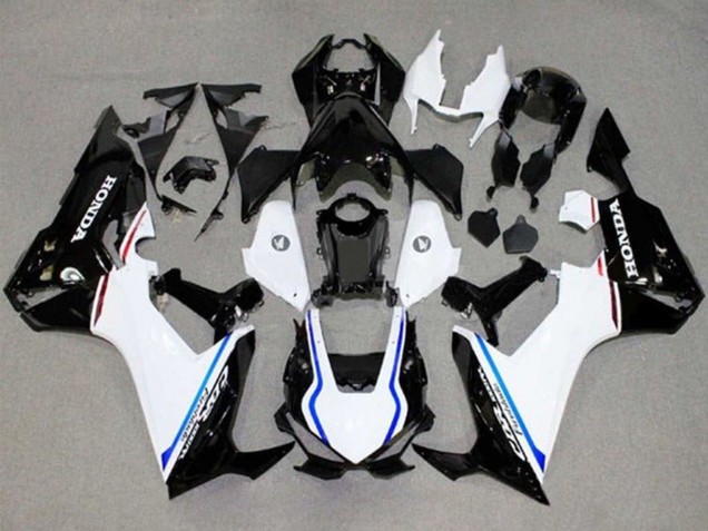 2017-2023 Honda CBR1000RR Motorcycle Fairings - White Blue Glossy Black Stripe Canada