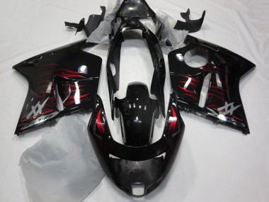 Online 1996-2007 Honda CBR1100XX Blackbird Motorcycle Fairing - Glossy Black Red Flame Canada